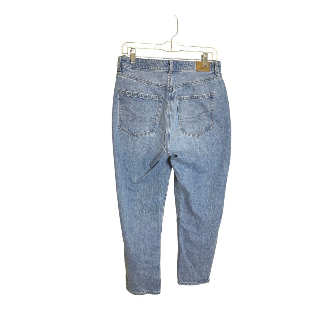 American Eagle Women’s Mom Jeans Medium Wash Light Distressed W30
